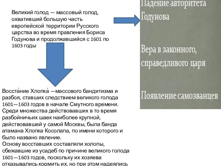 Великий голод — массовый голод, охвативший большую часть европейской территории Русского царства