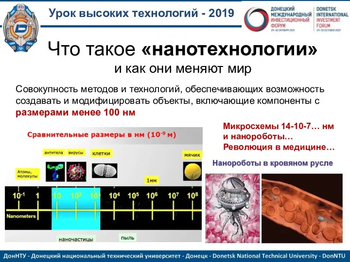 Урок высоких технологий - 2019 Что такое «нанотехнологии» и как они меняют