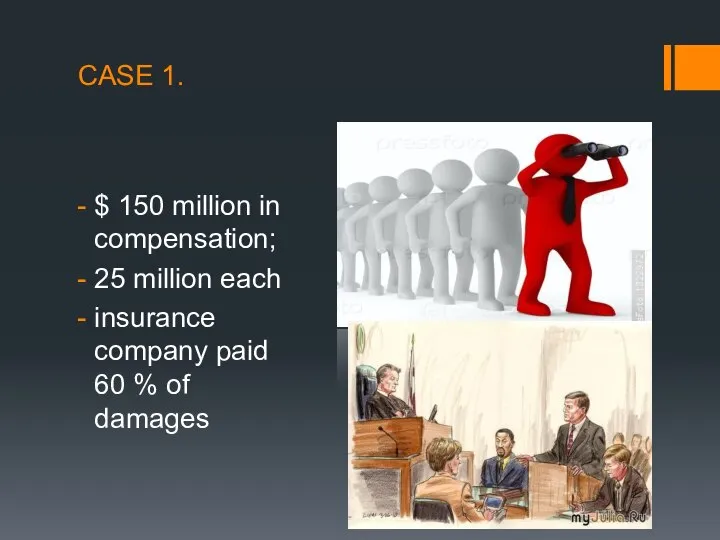 CASE 1. $ 150 million in compensation; 25 million each insurance company
