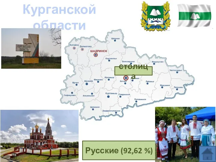 Курганской области население столица Русские (92,62 %)