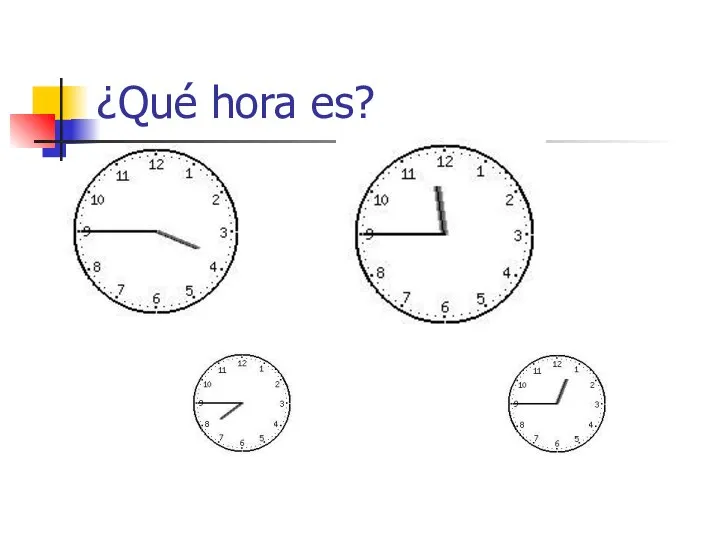 ¿Qué hora es?