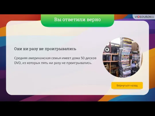 Вы ответили верно Вернуться назад Они ни разу не проигрывались Средняя американская