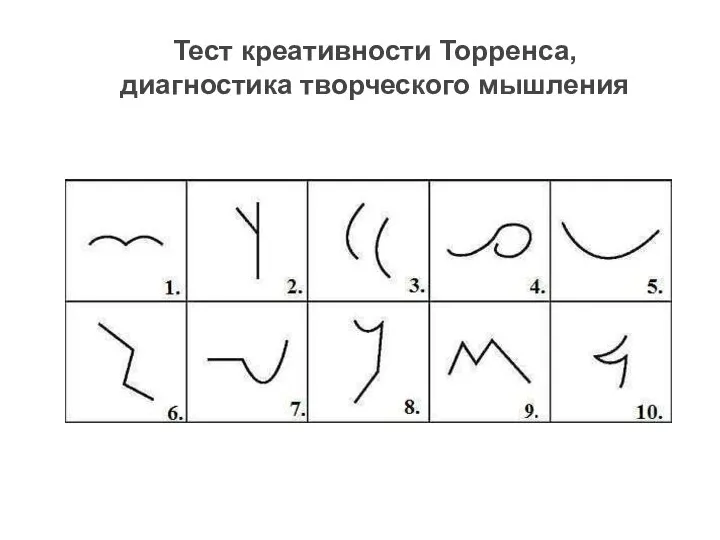 Тест креативности Торренса, диагностика творческого мышления