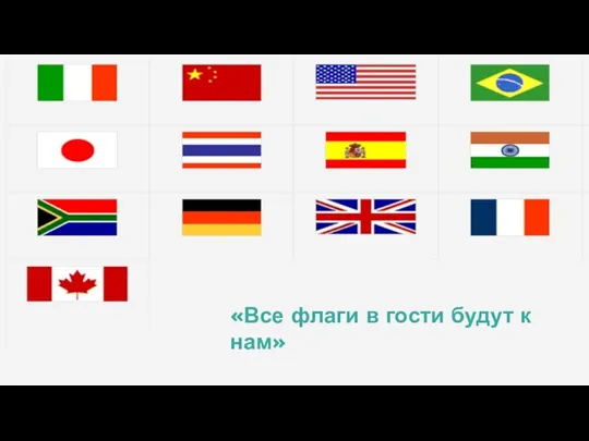 «Все флаги в гости будут к нам»