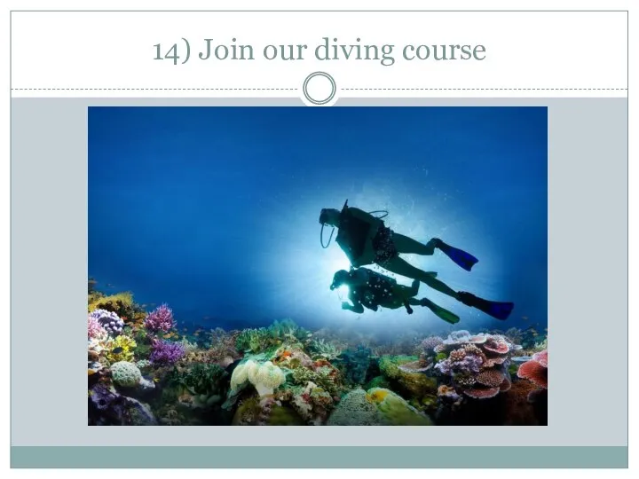 14) Join our diving course