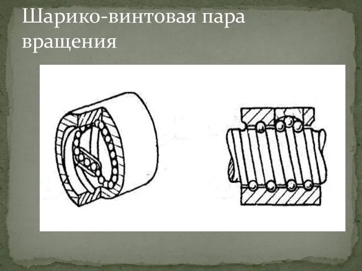 Шарико-винтовая пара вращения