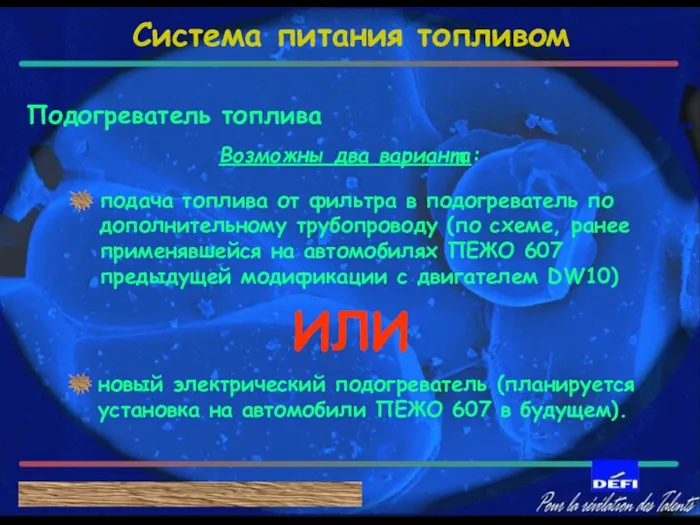 Подогреватель топлива Возможны два варианта: ИЛИ С А Ж Е В Ы