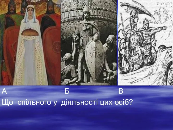 А Б В Що спільного у діяльності цих осіб?