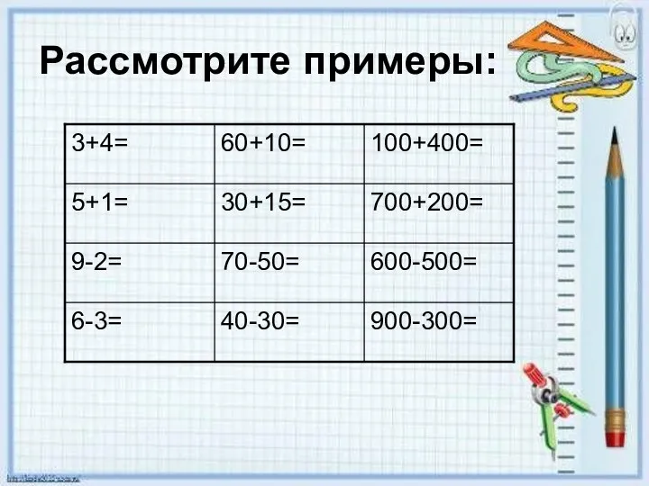 Рассмотрите примеры: