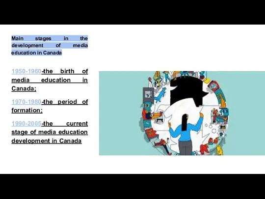 Main stages in the development of media education in Canada 1950-1960-the birth