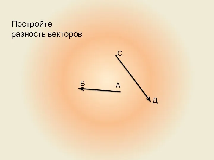 Постройте разность векторов С Д В А