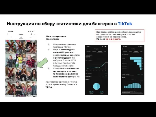 Инструкция по сбору статистики для блогеров в TikTok Шаги для просчета просмотров: