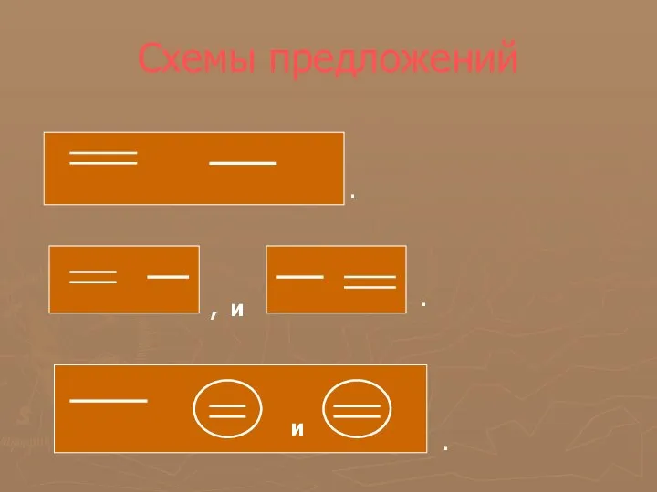 Схемы предложений , и и . . .