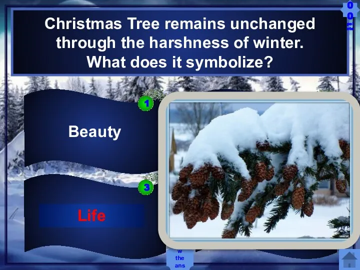 Beauty Life Presents Happiness Christmas Tree remains unchanged through the harshness of