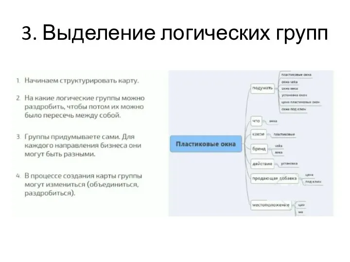 3. Выделение логических групп