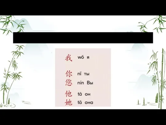 Местоимения в китайском языке