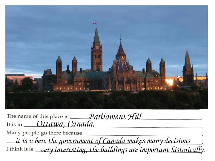 Parliament Hill Ottawa, Canada. it is where the government of Canada makes