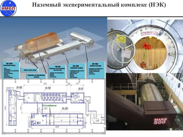 Наземный экспериментальный комплекс (НЭК) Greenhouses