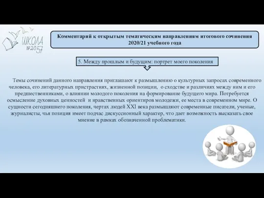 Комментарий к открытым тематическим направлениям итогового сочинения 2020/21 учебного года 5. Между