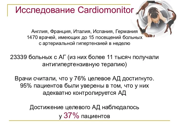 Англия, Франция, Италия, Испания, Германия 1470 врачей, имеющих до 15 посещений больных