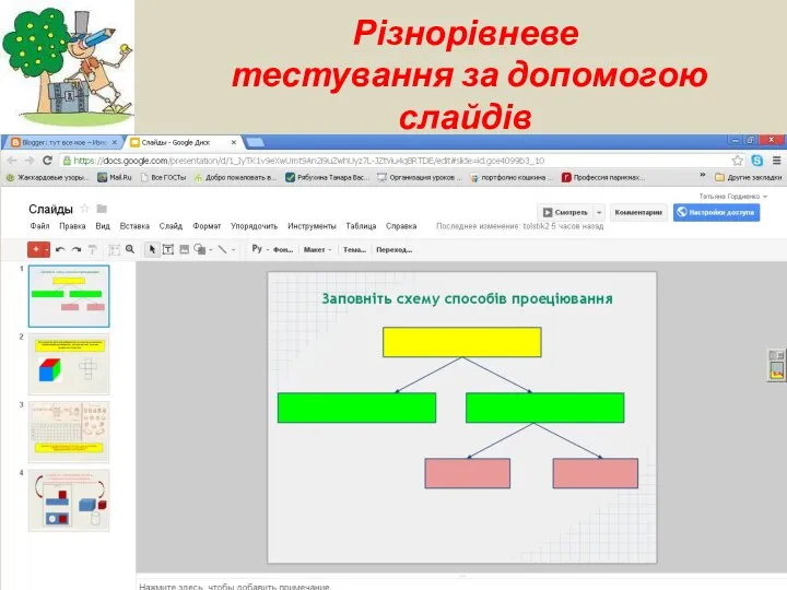 Різнорівневе тестування за допомогою слайдів