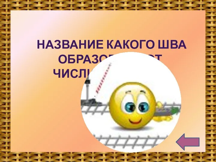 НАЗВАНИЕ КАКОГО ШВА ОБРАЗОВАНО ОТ ЧИСЛИТЕЛЬНОГО?