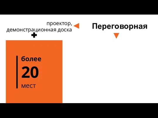 Переговорная более 20 мест проектор, демонстрационная доска