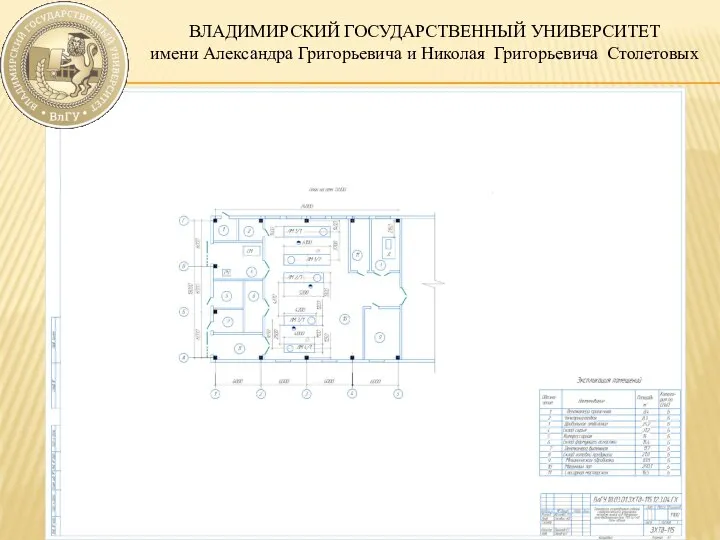 ВЛАДИМИРСКИЙ ГОСУДАРСТВЕННЫЙ УНИВЕРСИТЕТ имени Александра Григорьевича и Николая Григорьевича Столетовых