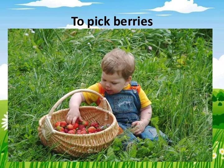 To pick berries