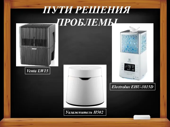 ПУТИ РЕШЕНИЯ ПРОБЛЕМЫ Venta LW15 Увлажнитель H502 Electrolux EHU-3815D