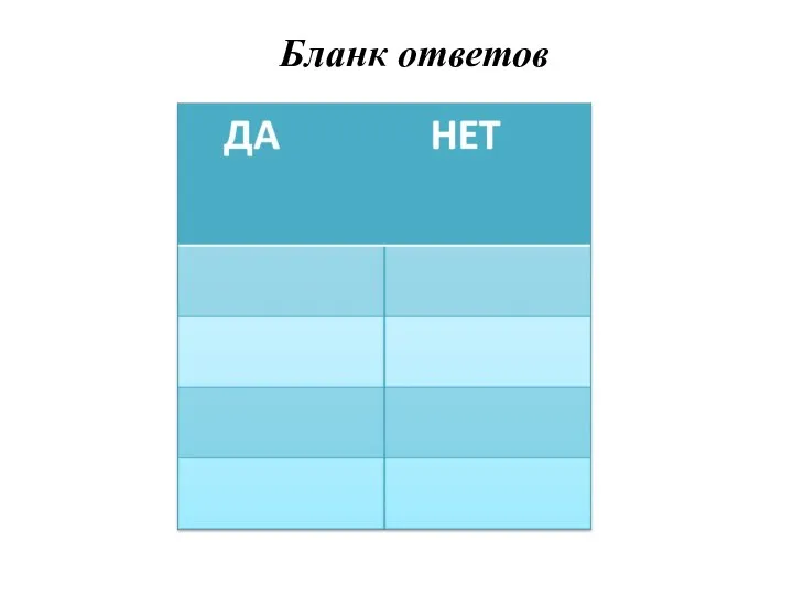 Бланк ответов