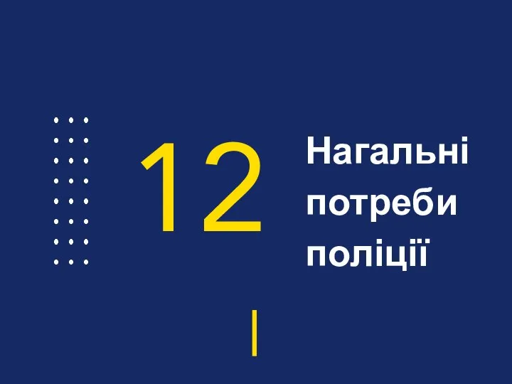 Нагальні потреби поліції 12