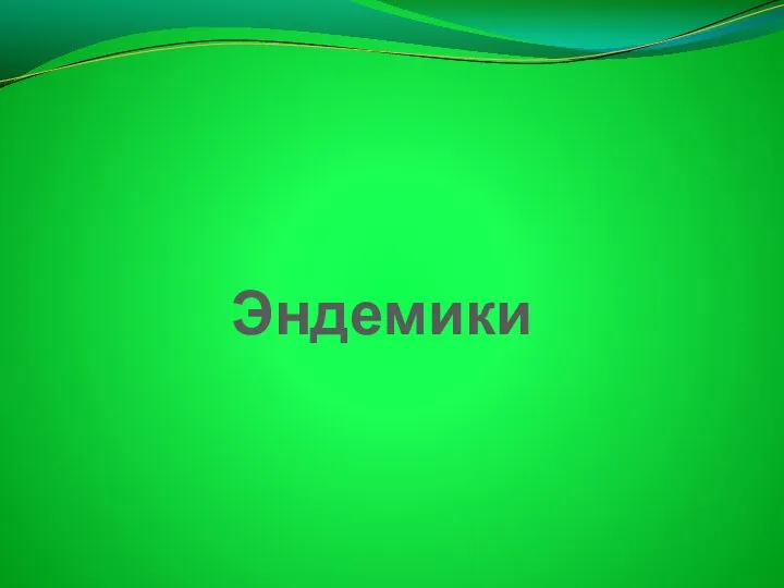 Эндемики