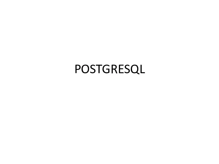 POSTGRESQL