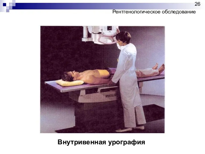 Внутривенная урография Рентгенологическое обследование 26