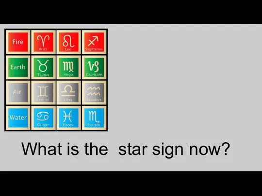 What is the star sign now?
