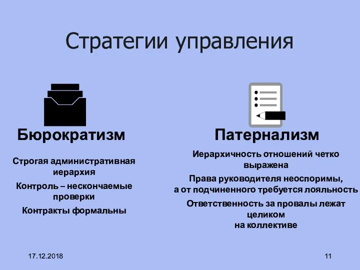 Стратегии управления 17.12.2018