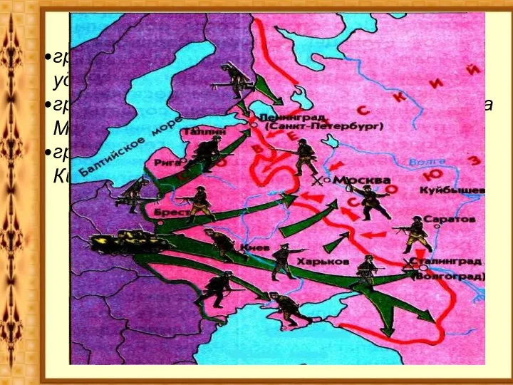 Гитлер планировал молниеносную войну. группе армий “Север” предстояло нанести удар в направлении