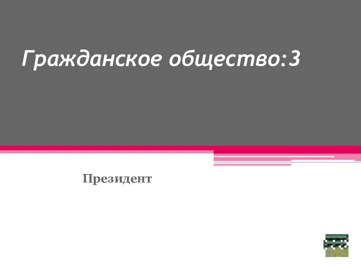 Гражданское общество:3 Президент