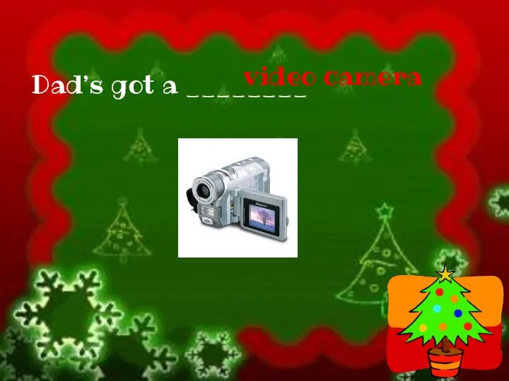 Dad’s got a ________ video camera
