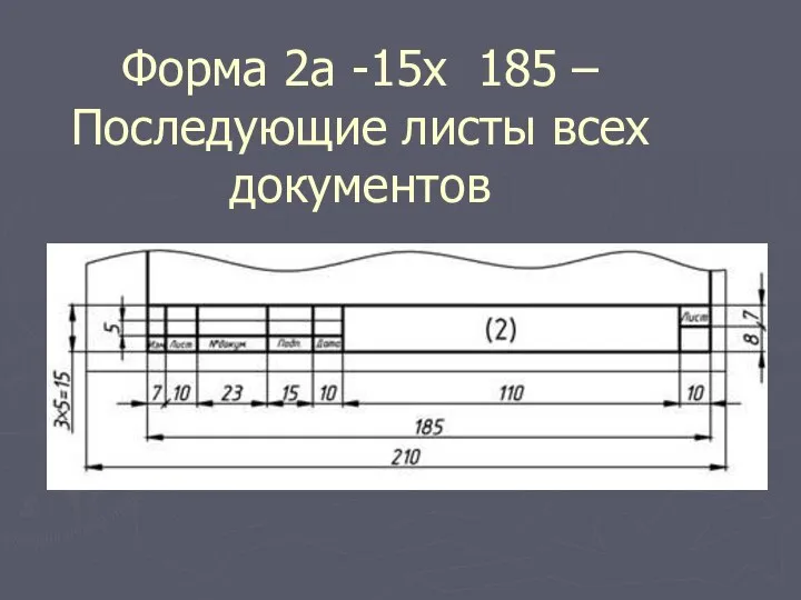 Форма 2а -15х 185 – Последующие листы всех документов