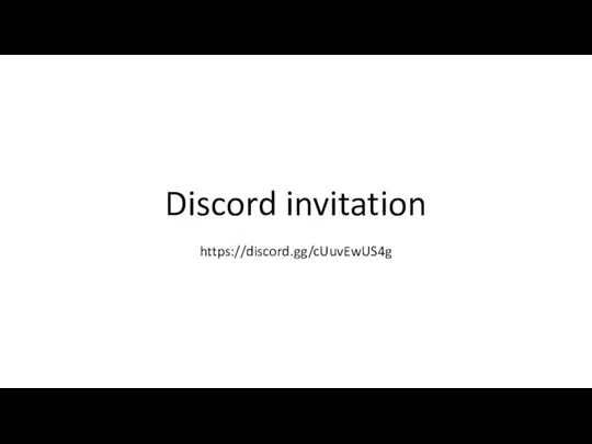 Discord invitation https://discord.gg/cUuvEwUS4g