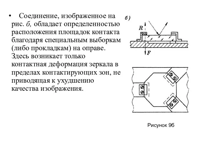 Соединение, изображенное на рис. б, обладает определенностью расположения площадок контакта благодаря специальным