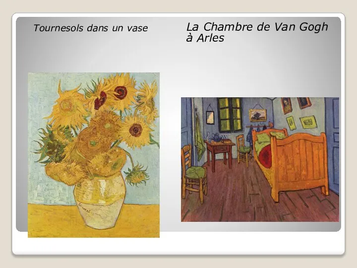 Tournesols dans un vase La Chambre de Van Gogh à Arles