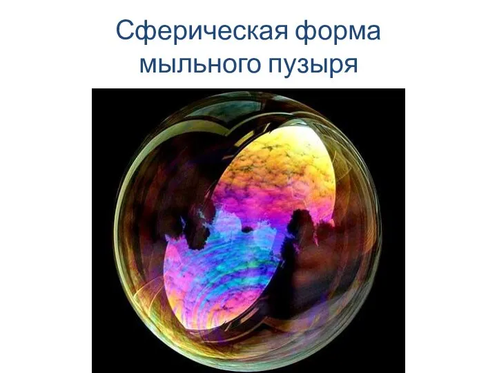 Сферическая форма мыльного пузыря