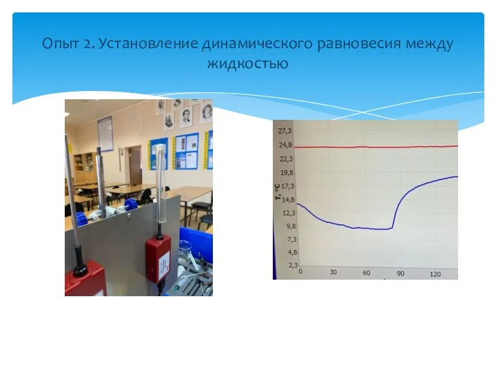 Опыт 2. Установление динамического равновесия между жидкостью