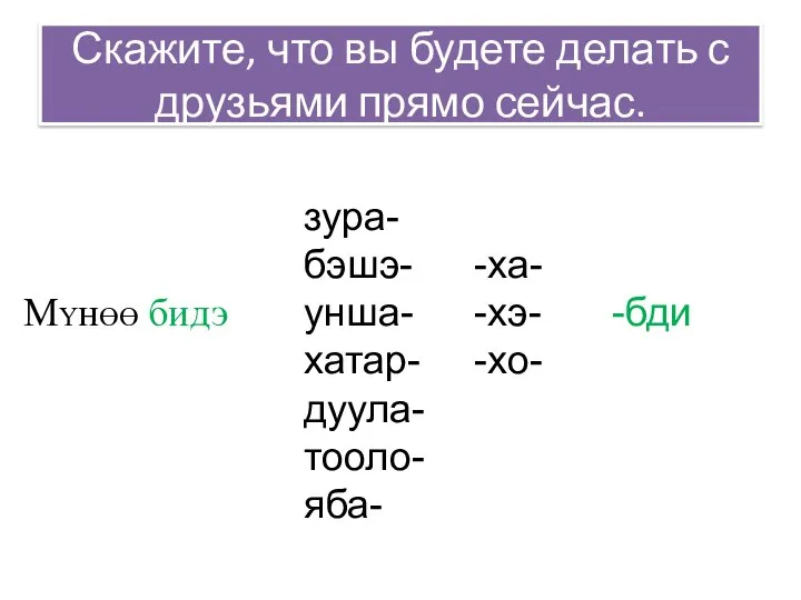 Скажите, что вы будете делать с друзьями прямо сейчас.