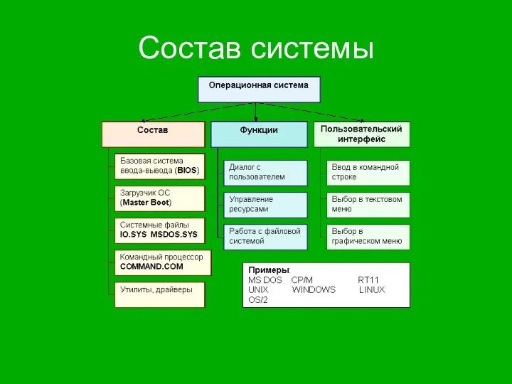 Состав системы