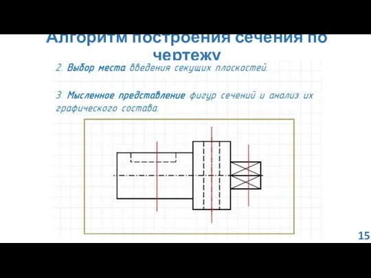 Алгоритм построения сечения по чертежу 15