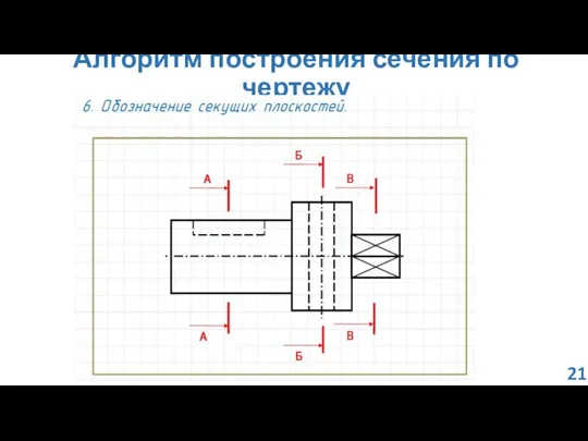 Алгоритм построения сечения по чертежу 21